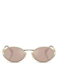 Metal Oval Sunglasses, 54mm