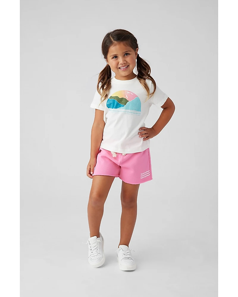 Sol Angeles Unisex Lakeside Crew Graphic Tee - Little Kid, Big Kid