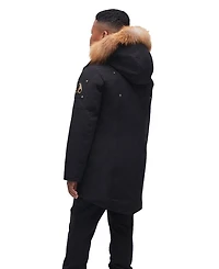 Unisex Gold Parka with Shearling Hood