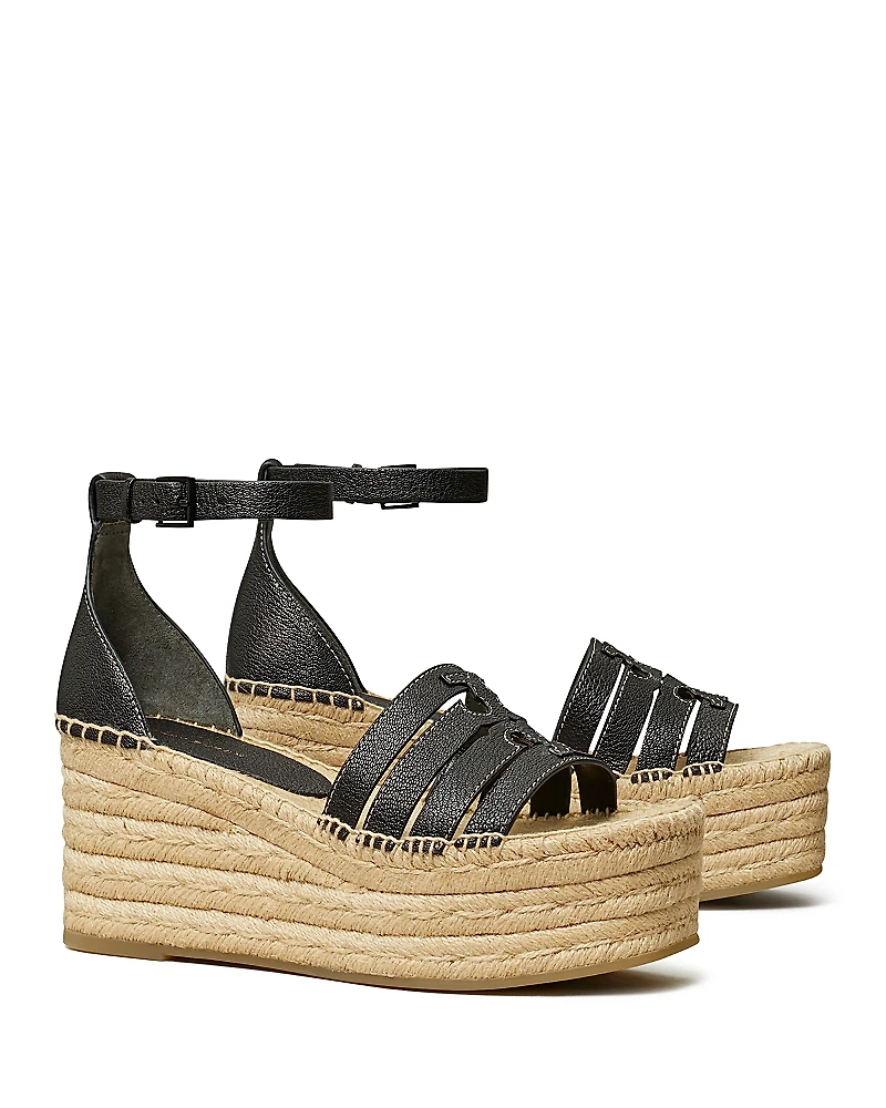 Tory Burch Women's Ines Ankle Strap Espadrille Platform Sandals