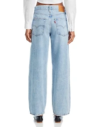 Baggy Dad High Rise Straight Jeans Fan Flare
