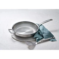 Stainless Steel 3.5-Quart Saucier Pan With Lid