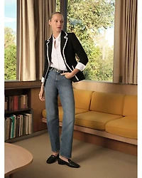 Cici Tipped Tweed Jacket