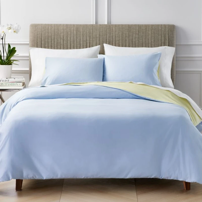 Reversible Egyptian Cotton Duvet Cover Set, Full Queen - Exclusive