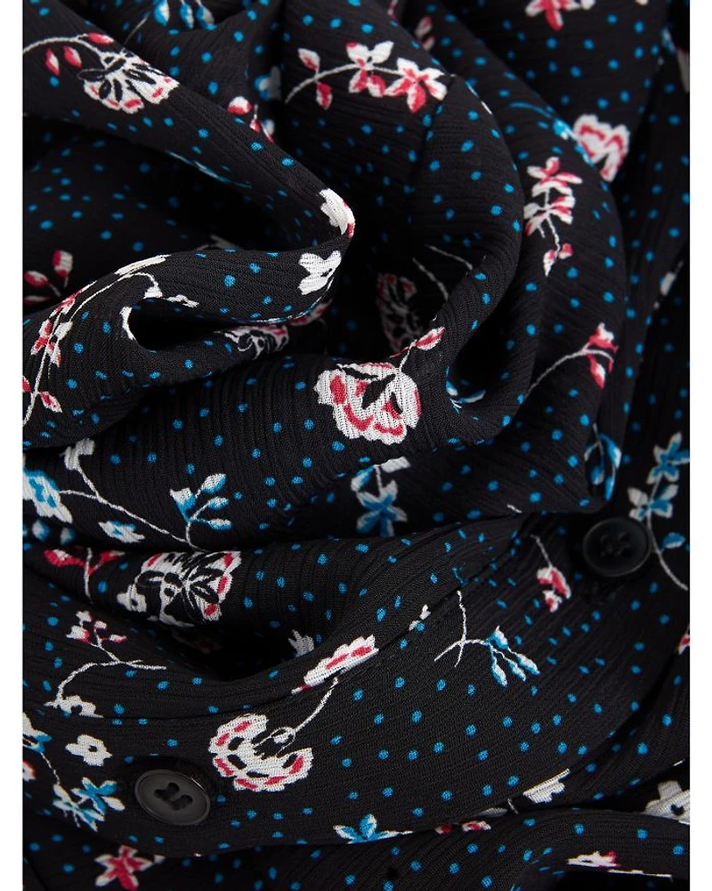 Pearl Printed Tie Waist Dress