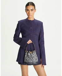 T Monogram Jacquard Bucket Bag
