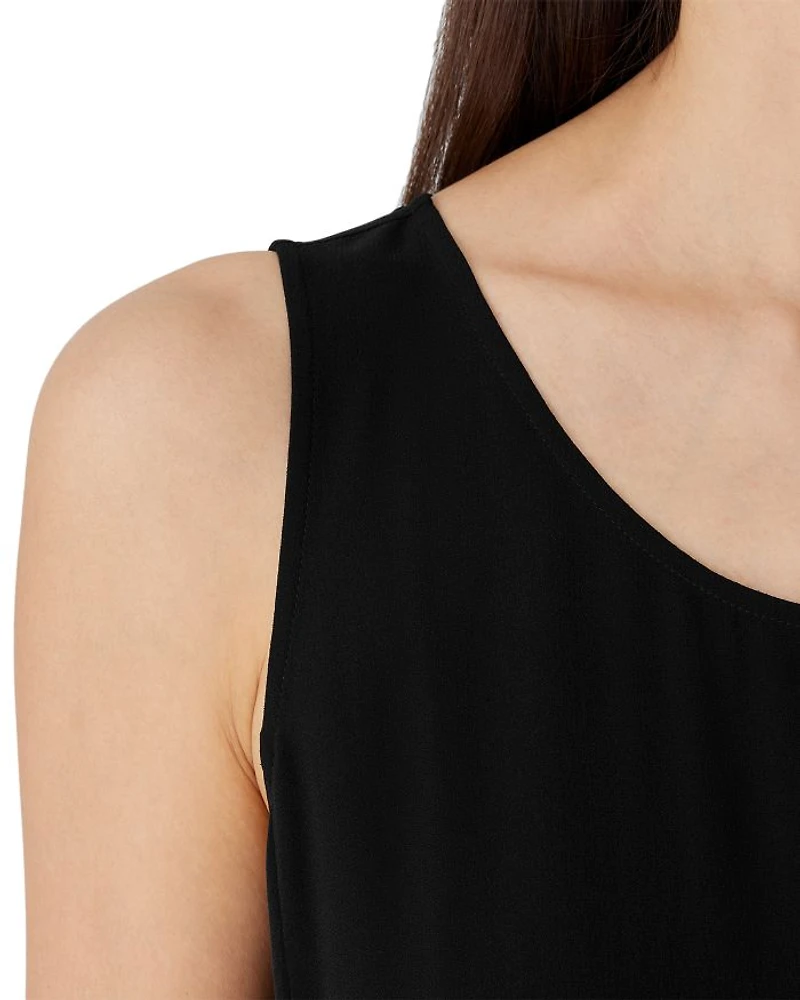 Silk Scoop Neck Tank Midi Dress