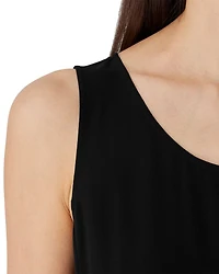 Silk Scoop Neck Tank Midi Dress