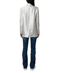 Vicka Jacquard Wings Blazer