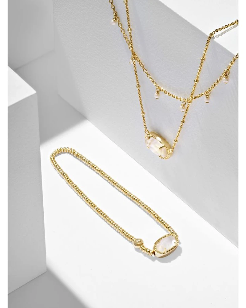 Elisa Cultured Freshwater Pearl & Drusy Stone Adjustable Layered Necklace, 19"