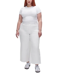 Good Waist Palazzo Cropped Jeans W001