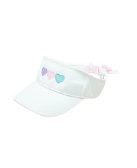 Bits & Bows Girls' Hearts Bow Visor