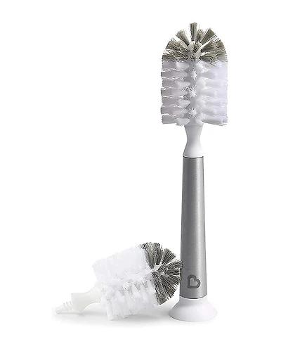 Munchkin Unisex Shine Stainless Steel Bottle Brush and Refill Brush Head - Baby