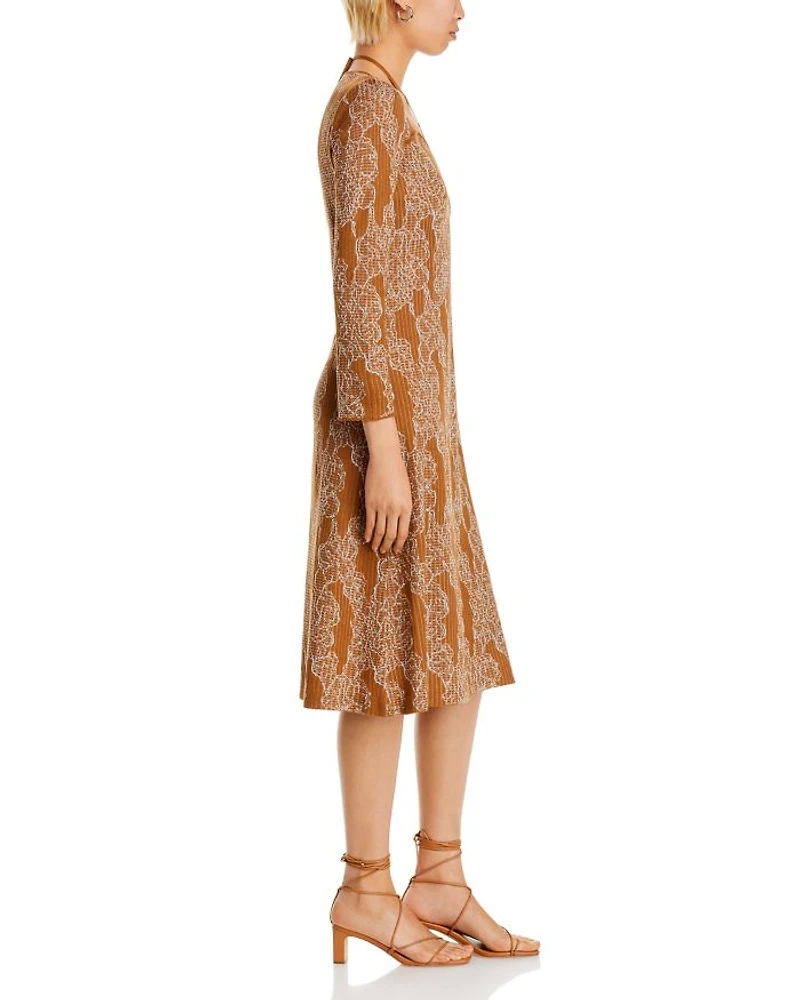 Metallic Jacquard Dress