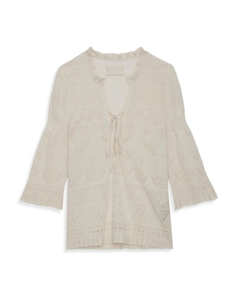 Taho Co Dentelle Cotton Lace Sweater