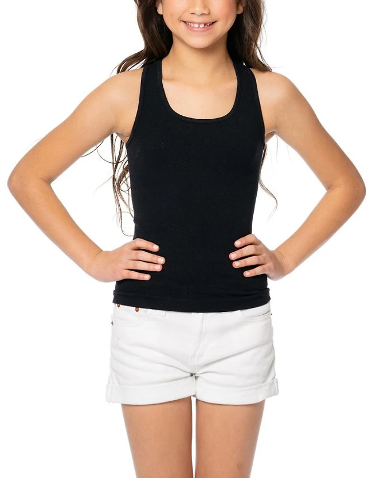 Ribbed Racer Back Tank Top - (10-14 Big Kid