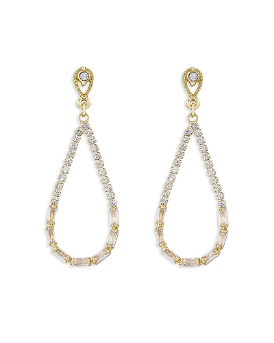 Ettika Angels City Crystal Open Drop Earrings
