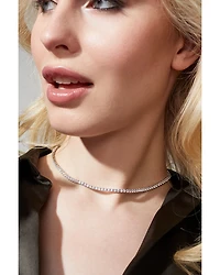3mm Cubic Zirconia Tennis Necklace, 16"