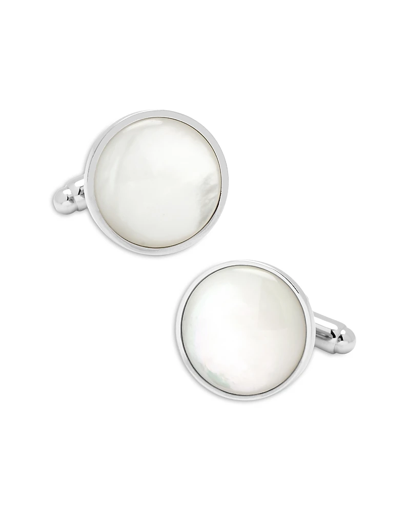Cufflinks Inc Silver-Tone Mother of Pearl Cufflinks
