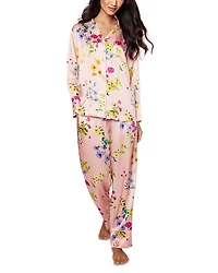 Blush Mulberry Silk Brilliant Botanical Pajama Set