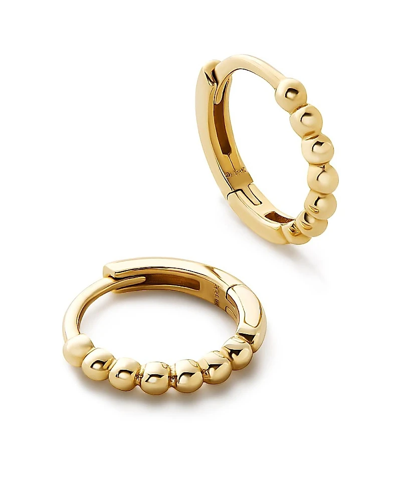 Ana Luisa 10K Gold Bead Huggie Hoops