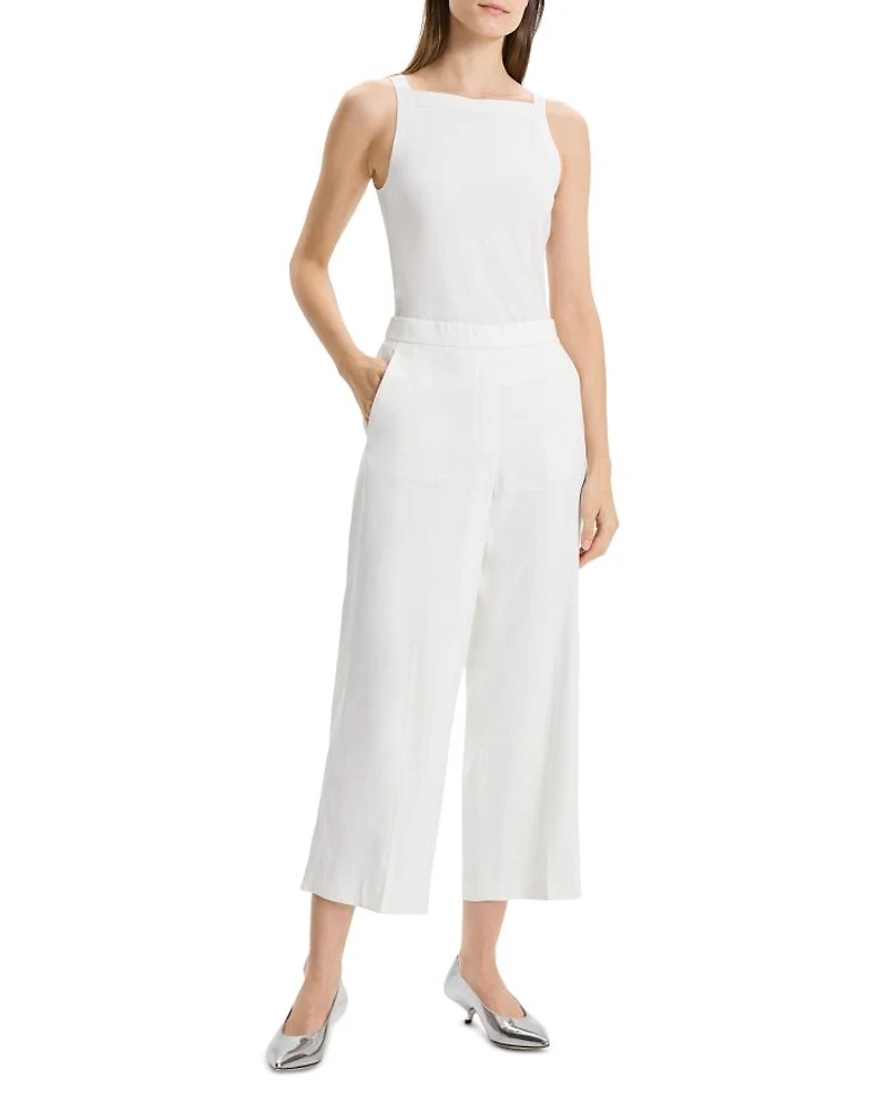 Cropped Pull On Pants