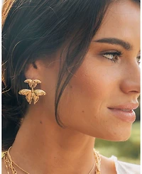 Rowena Butterfly Drop Earrings in 14K Gold Plated