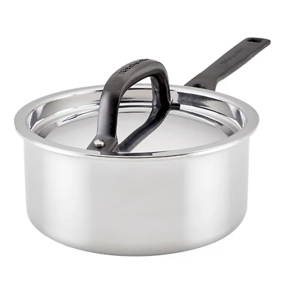 5 Ply Stainless Steel 1.5 Qt Saucepan and Lid