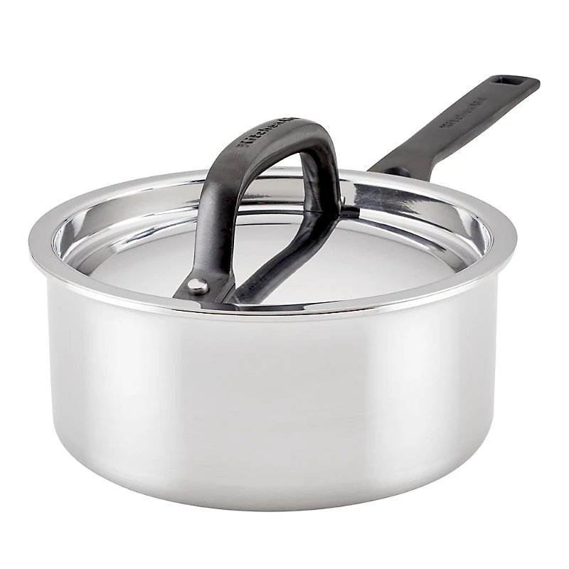 KitchenAid 5 Ply Stainless Steel 1.5 Qt Saucepan and Lid