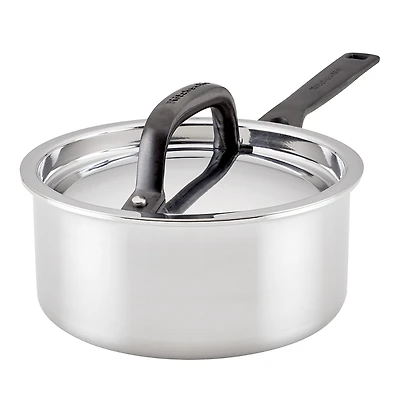 KitchenAid 5 Ply Stainless Steel 1.5 Qt Saucepan and Lid