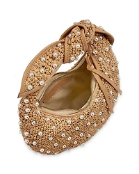 Josie Embellished Raffia Knot Bag