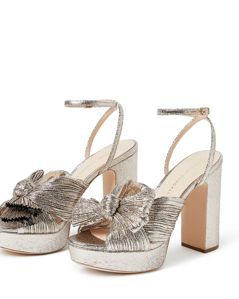 Women's Strappy Bow Platform Sandals