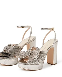 Women's Strappy Bow Platform Sandals