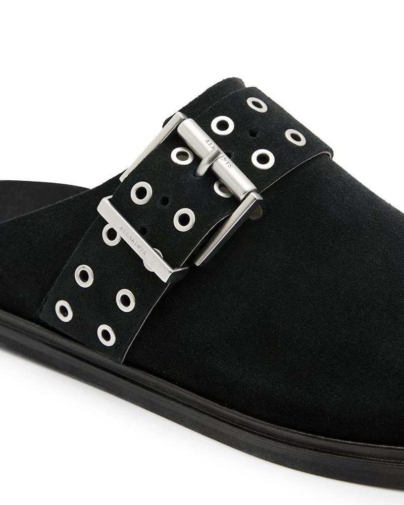 Women's Juno Buckled Grommet Mule Clogs