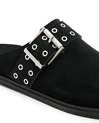 Women's Juno Buckled Grommet Mule Clogs