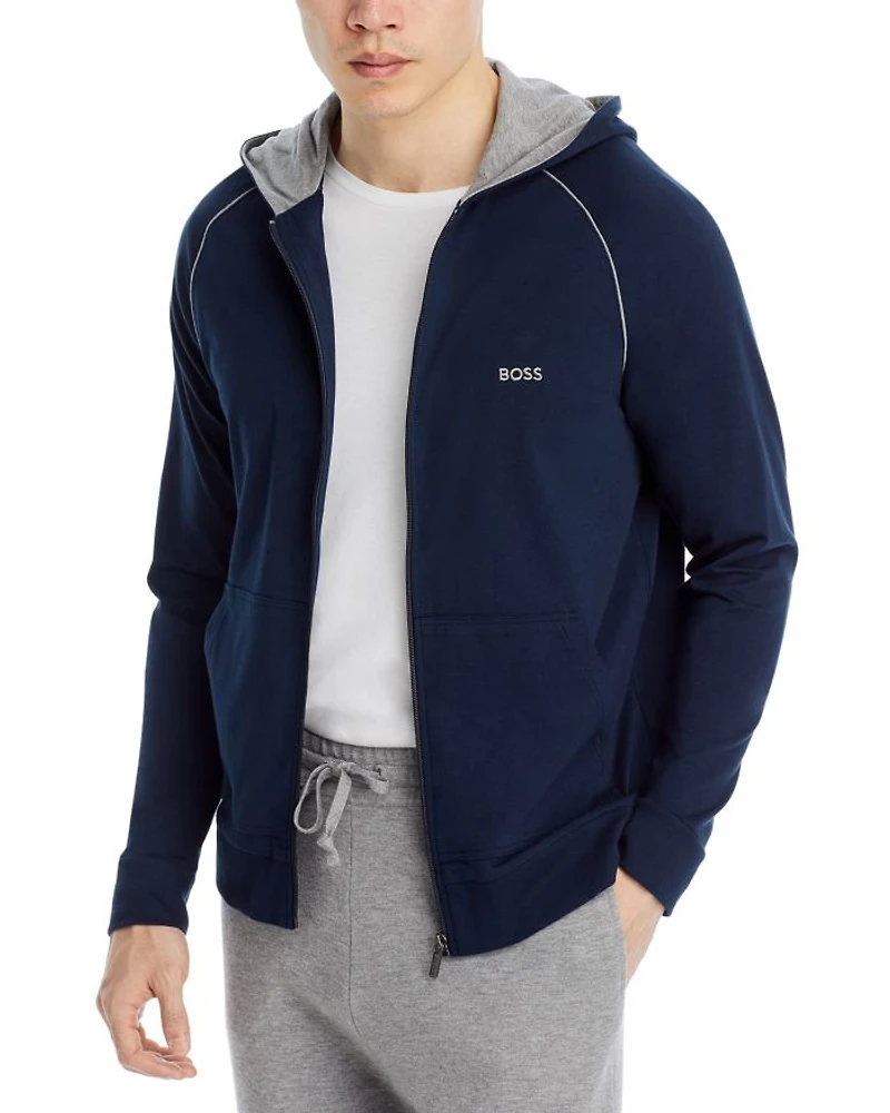 Mix & Match Cotton Blend Full Zip Hooded Jacket