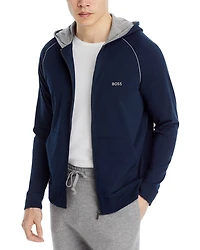 Mix & Match Cotton Blend Full Zip Hooded Jacket