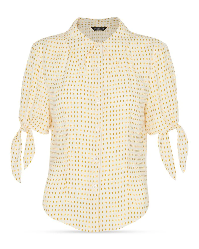 Oval Spot Tie Sleeve Shirt