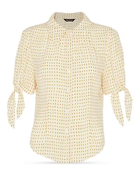 Oval Spot Tie Sleeve Shirt