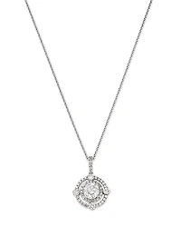 Bloomingdale's Fine Collection Diamond Double Halo Pendant Necklace