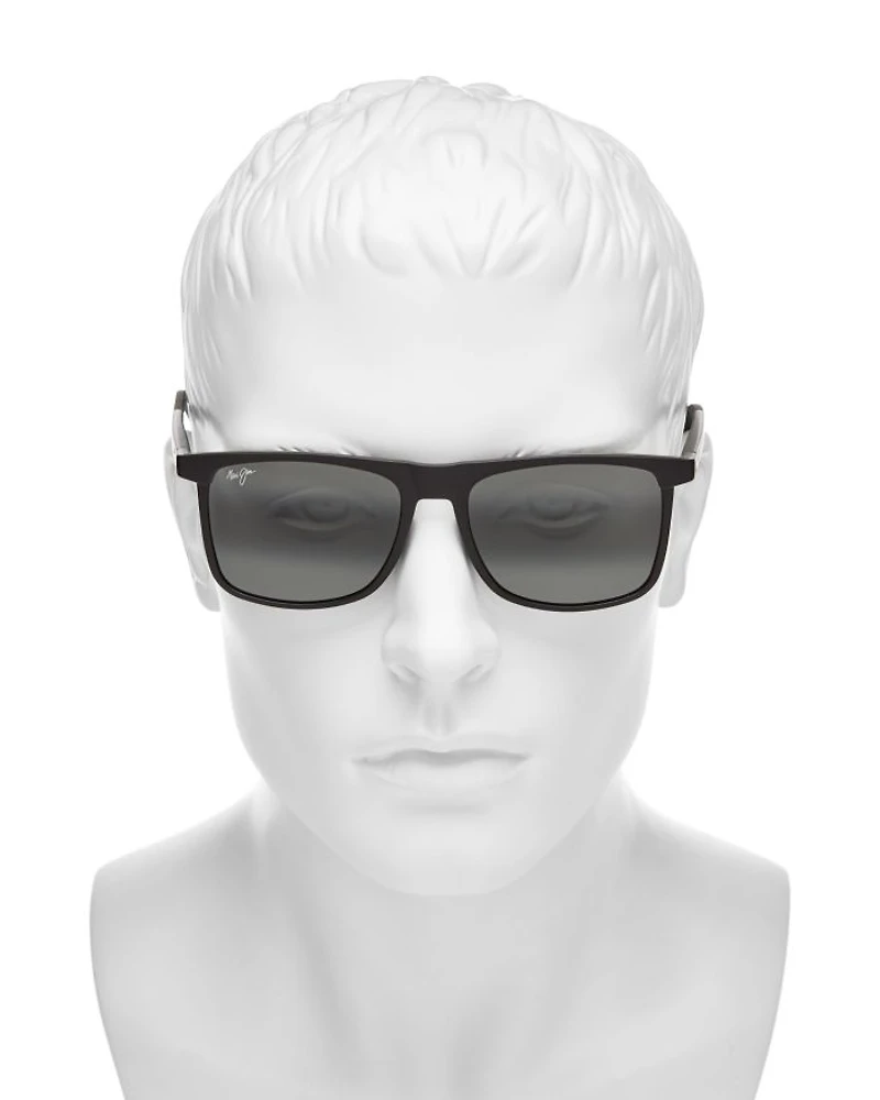 Makamae Polarized Square Sunglasses, 56mm