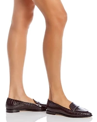Women's Barry Croc Embossed Loafers