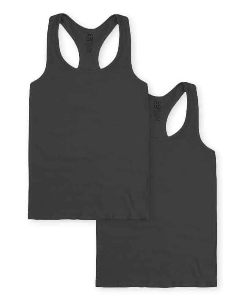 Bundle of Two Ribbed Racer Back Tank Top - (10-14 Big Kid