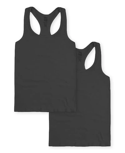 Bundle of Two Ribbed Racer Back Tank Top - (10-14 Big Kid