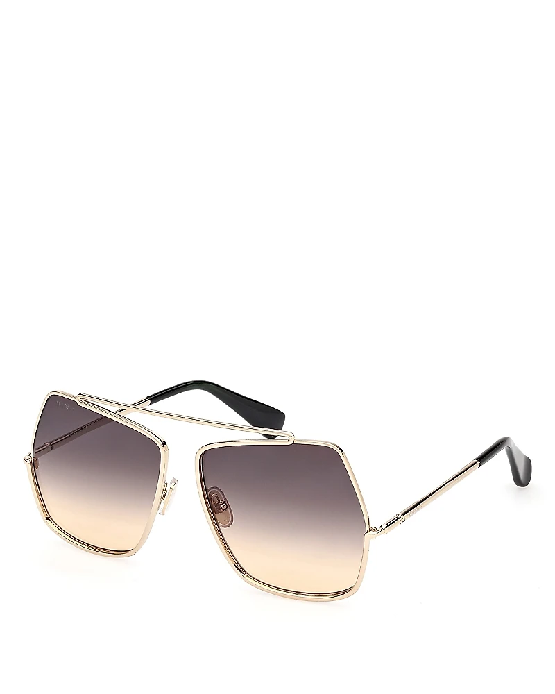 Max Mara Pilot Sunglasses, 58mm