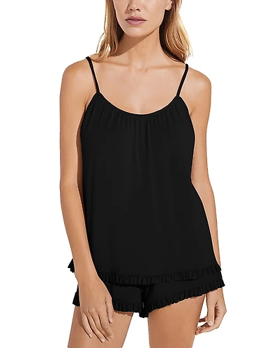 Eberjey Gisele Ruffled Trim Short Pajama Set