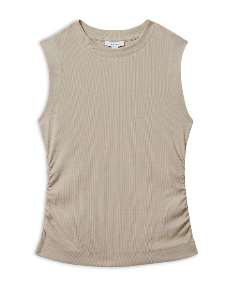 Trudy Ruched Ribbed Tank Top