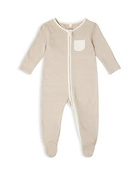 Mori Unisex Striped Clever Zip Footie - Baby