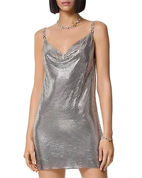 Versace Aluminum Metal Mesh Mini Dress