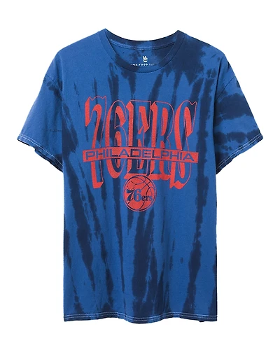 Junk Food Clothing Unisex 76ers Tie Dye Short Sleeve Tee